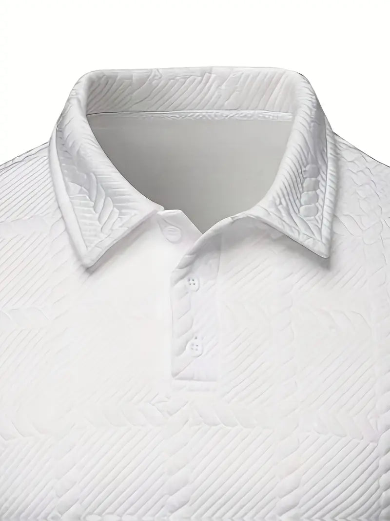Brit & Boho™️ | Liam Casual Geometric Knit Polo Shirt Brit & Boho | Fashion & Boutique