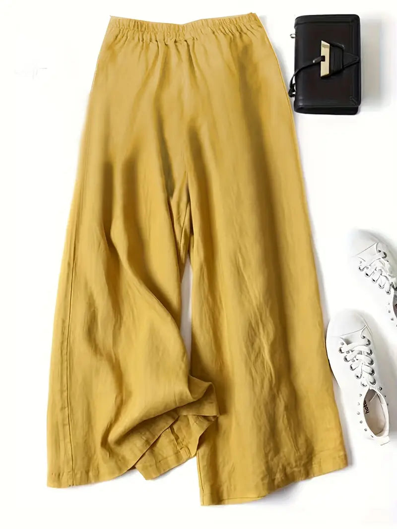 Brit & Boho™ I Gennie Solid Wide Leg Pants Brit & Boho | Fashion & Boutique