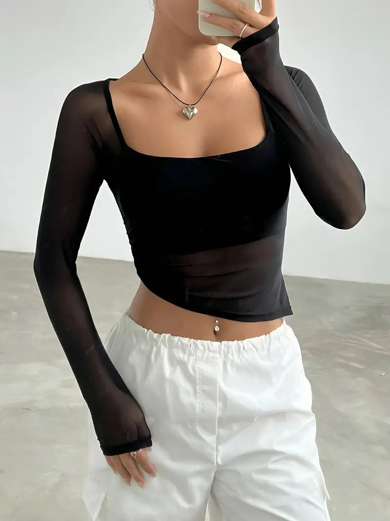 Brit & Boho™ I Shayne Women Regular Fit Square-Neck Crop Top Brit & Boho | Fashion & Boutique