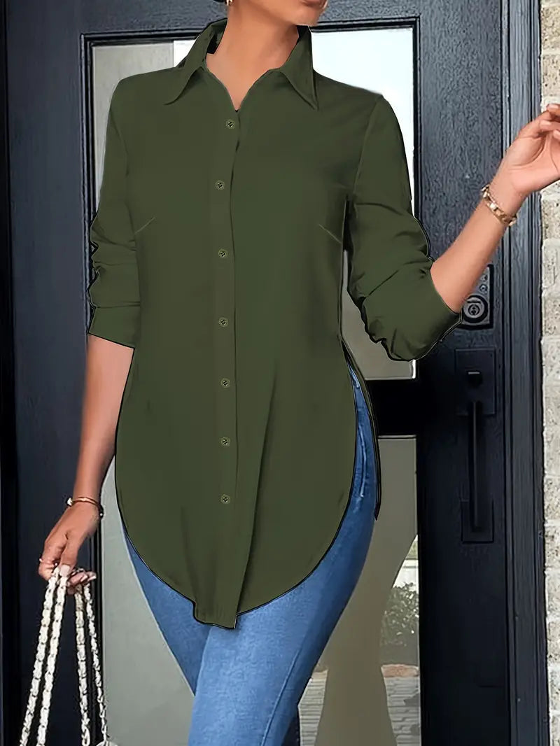 Brit & Boho™ I Camila Split Button Front Shirt Brit & Boho | Fashion & Boutique