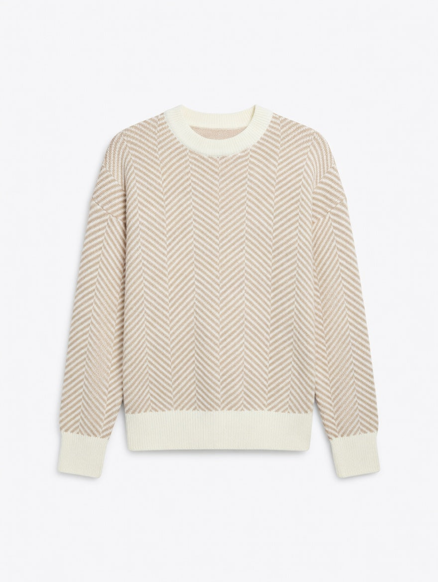 Brit & Boho™ | Margarita Elegance Striped Sweater