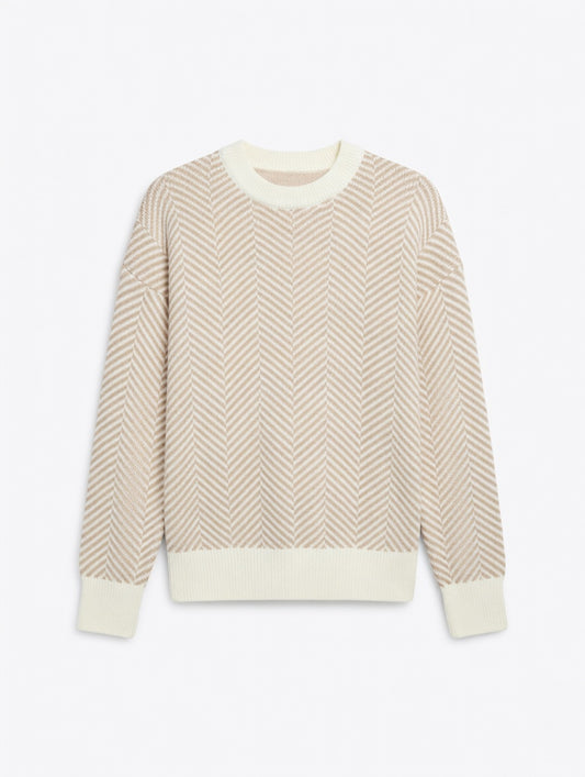 Brit & Boho™ | Margarita Elegance Striped Sweater