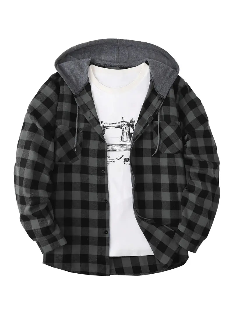 Brit & Boho™️ |  Timber Hooded Flannel Jacket Brit & Boho | Fashion & Boutique
