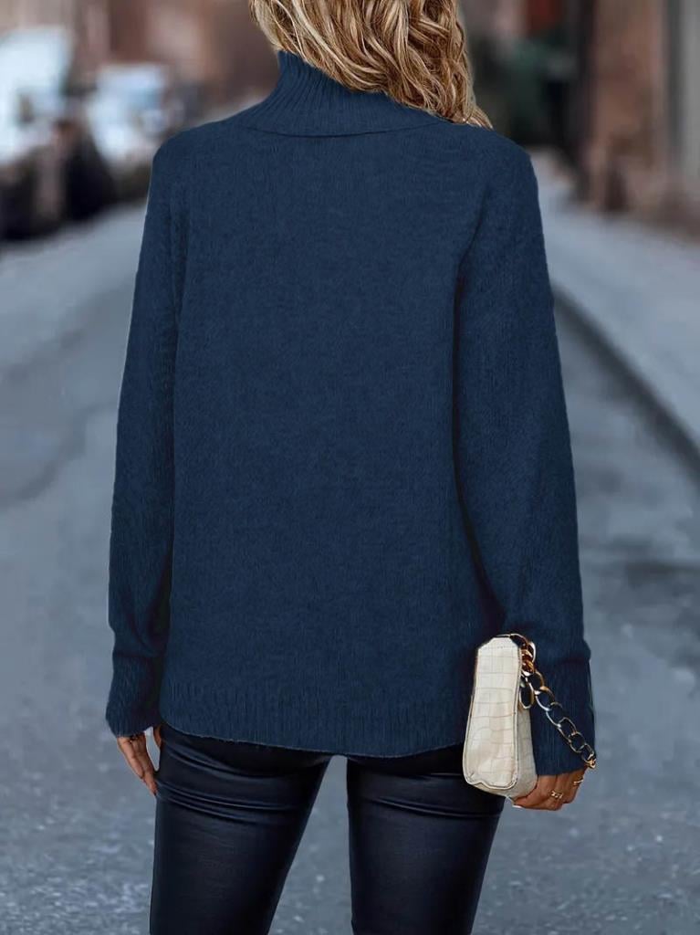 Brit & Boho™ I Nikki's Long Sleeve Turtleneck Knit Blouse Brit & Boho | Fashion & Boutique