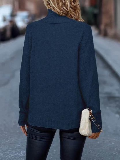 Brit & Boho™ I Nikki's Long Sleeve Turtleneck Knit Blouse Brit & Boho | Fashion & Boutique