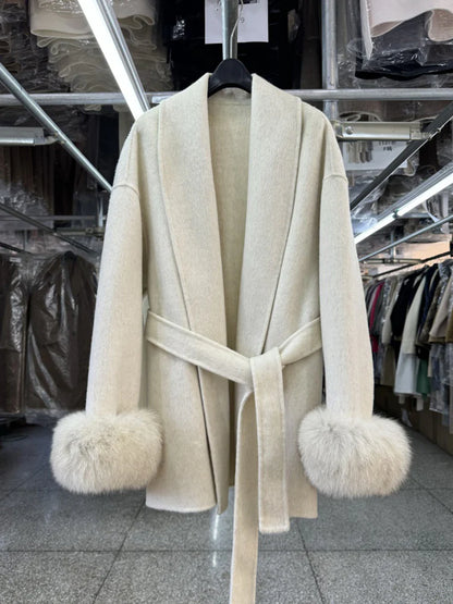 Brit & Boho™ | Alessia Fur Trench Coat - Brit & Boho | Fashion & Boutique