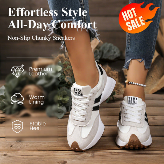 Time-Limited Special |  Women's Casual Non-Slip Chunky Sneakers – Cushioned Insole, Breathable Mesh & Trendy Look ✨
