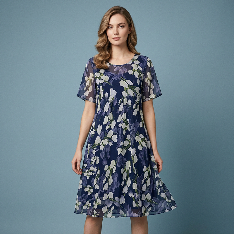 Floral A-Line Party Dress