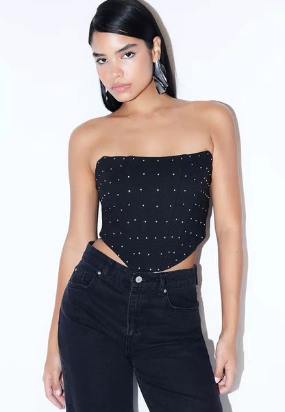 Brit & Boho™ I Danica Embellished Cropped Bustier Brit & Boho | Fashion & Boutique