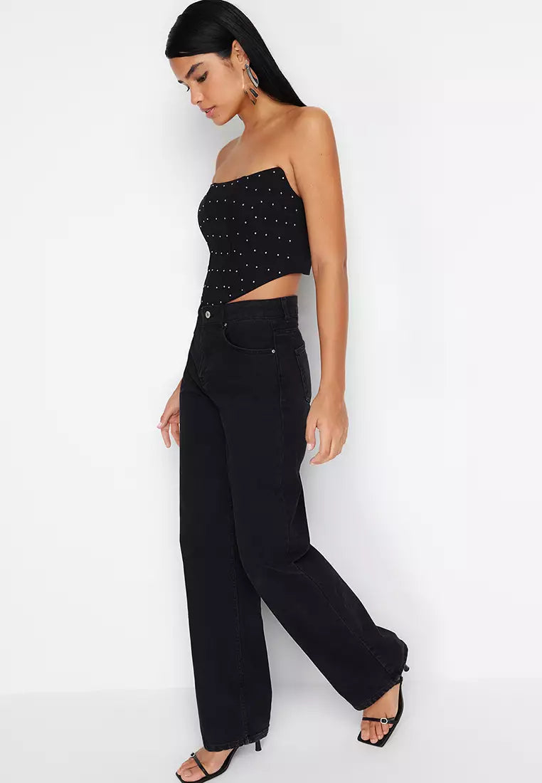 Brit & Boho™ I Danica Embellished Cropped Bustier Brit & Boho | Fashion & Boutique