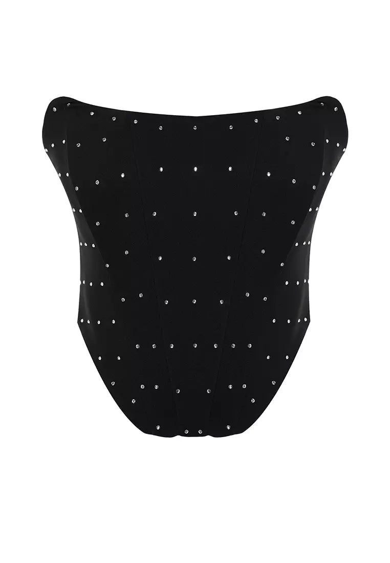 Brit & Boho™ I Danica Embellished Cropped Bustier Brit & Boho | Fashion & Boutique