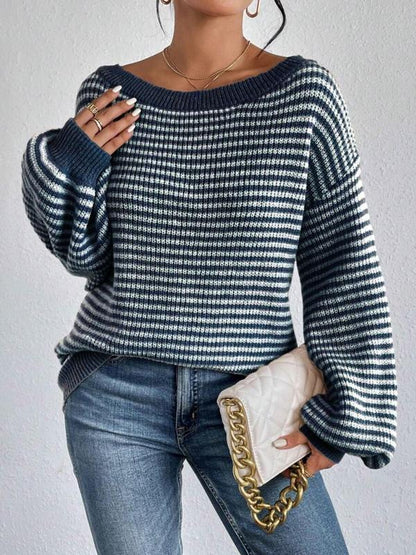 Brit & Boho™ I Tunisia Off-Shoulder Striped Sweater Brit & Boho | Fashion & Boutique