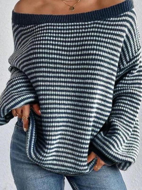 Brit & Boho™ I Tunisia Off-Shoulder Striped Sweater Brit & Boho | Fashion & Boutique