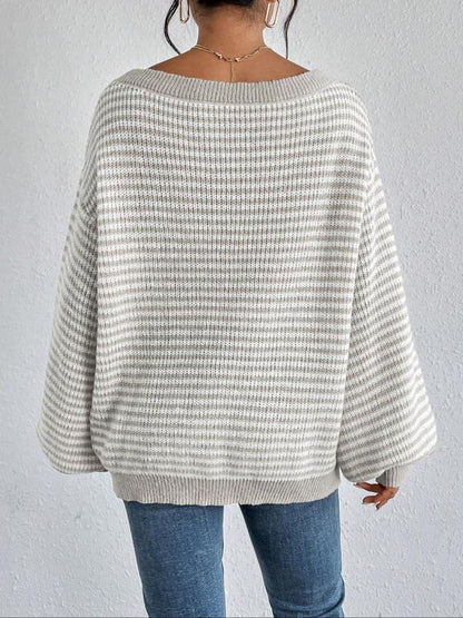 Brit & Boho™ I Tunisia Off-Shoulder Striped Sweater Brit & Boho | Fashion & Boutique